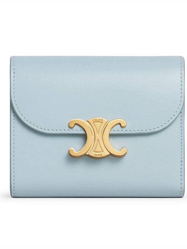 25SS 셀린느 트리옹프 스몰 플랩 월렛 아이스 블루 10D783DPV 07IC