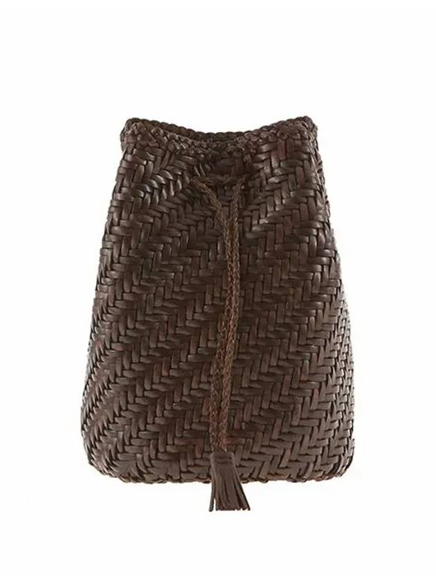 드래곤디퓨전 DRAGON DIFFUSION 8838 DARK BROWN POMPOM DOUBLE JUMP 여성 버킷백 가방