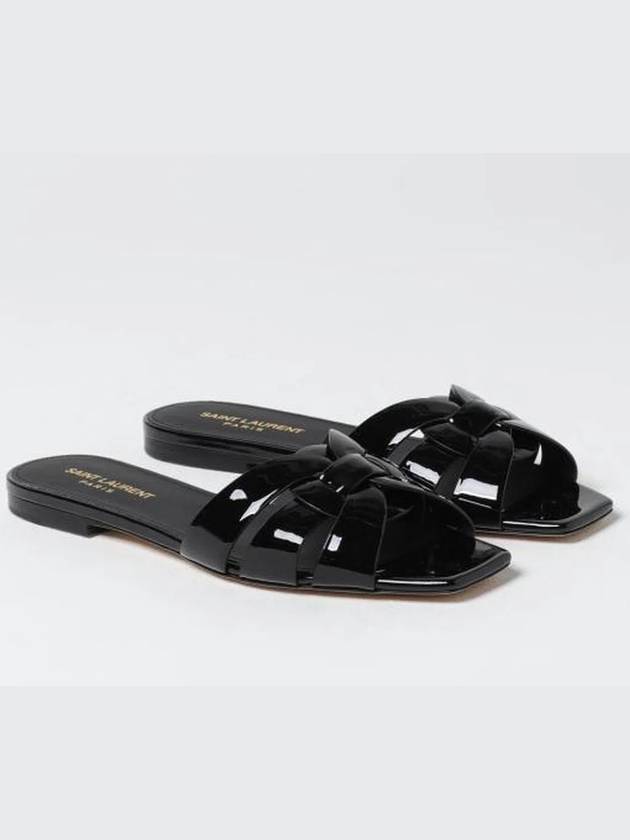SAINT LAURENT 생로랑 트리뷰트 플랫 페이던트 블랙 샌들 571952 B8I00 1000 35 36 37