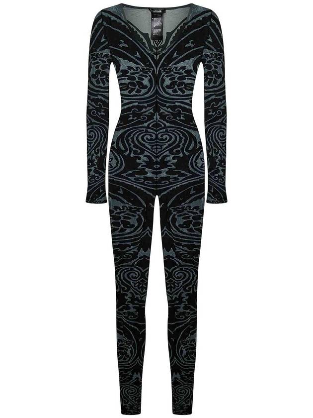 Wolford Stretch Matt Circular-Knit Paisley Catsuit