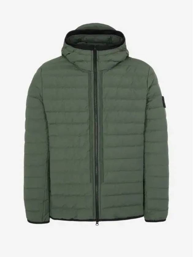 스톤 아일랜드 42725 O 코튼 R 나일론 텔라 후드 블루종 올리브 21FW Stone Island 42725 O Cotton R Nylon Tela Hooded Blouson Olive 21FW