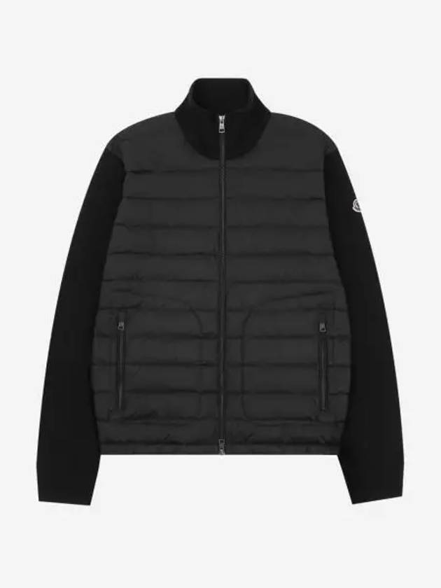 몽클레르 패딩 울 가디건 블랙 22FW Moncler Padded Wool Cardigan Black 22FW