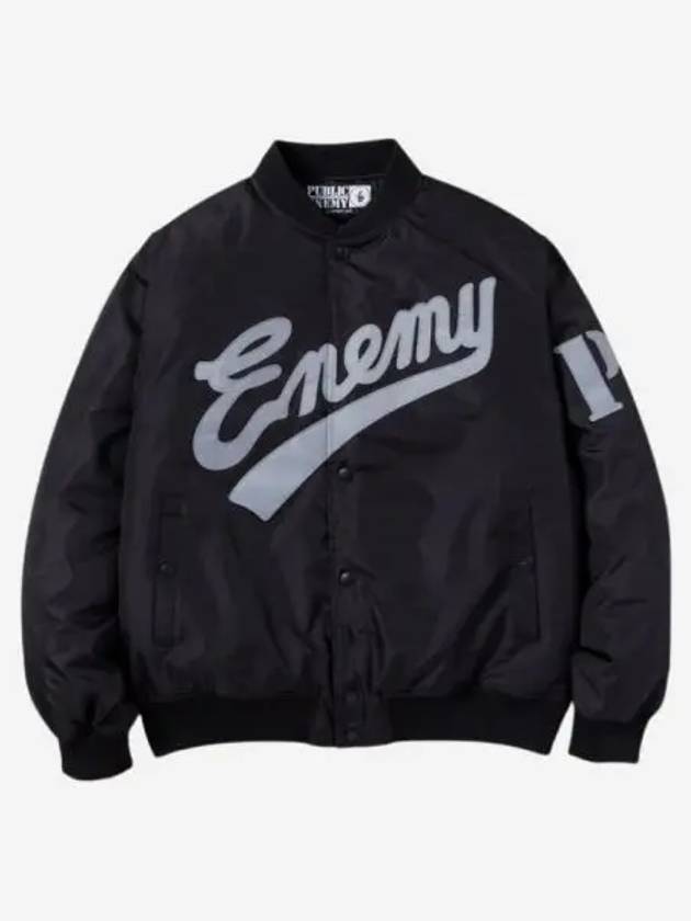네이버후드 x 퍼블릭 에너미 마제스틱 베이스볼 자켓 블랙 Neighborhood x Public Enemy Majestic Baseball Jacket Black