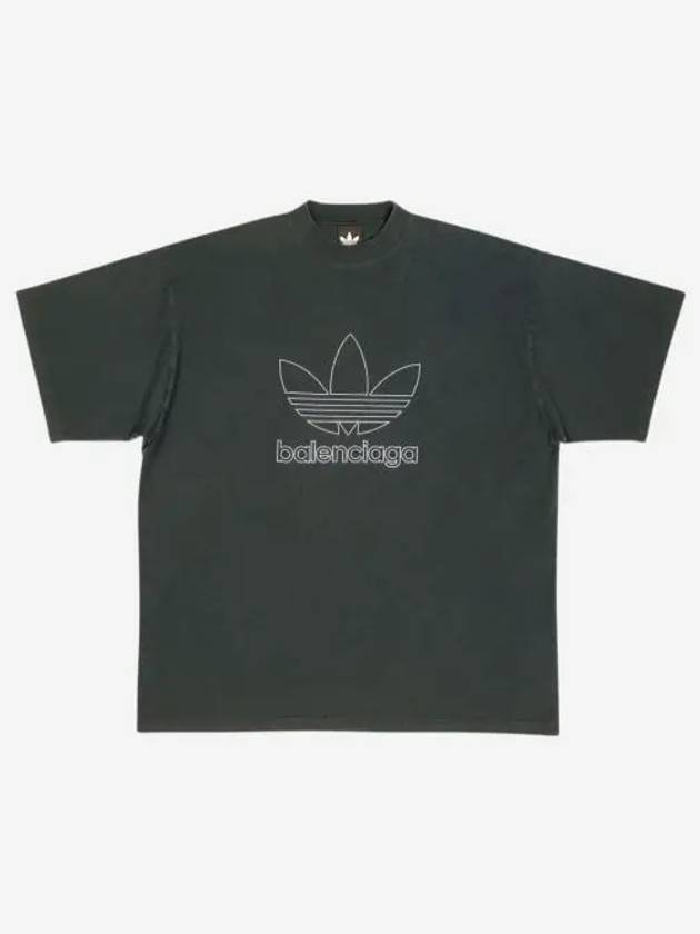 발렌시아가 x 아디다스 오버사이즈 티셔츠 다크 그린 Balenciaga x Adidas Oversized T Shirt Dark Green