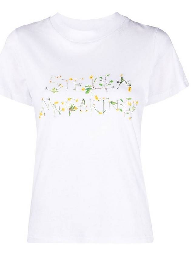 Stella Mccartney Floral logo-print t-shirt
