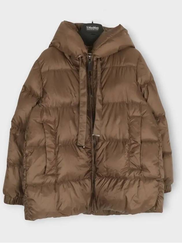 25FW 막스마라 더 큐브 SEIA 세이아 퀼팅 다운 후드 패딩 스톤그린 2529486055600 006