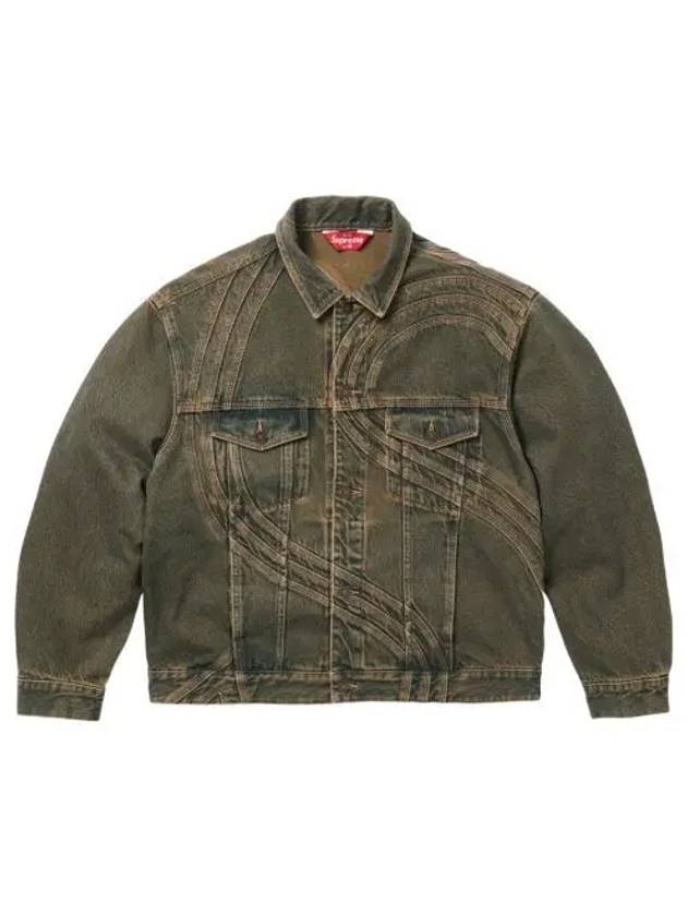 슈프림 S 로고 데님 트러커 자켓 더티 24SS Supreme S Logo Denim Trucker Jacket Dirty 24SS