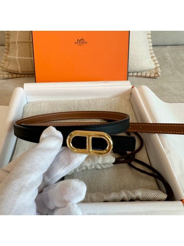 에르메스 여성 벨트 13mm 리버서블 블랙 골드