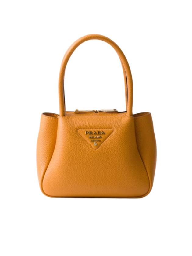 프라다 프라다 플루 레더 미니 토트 백 앰버