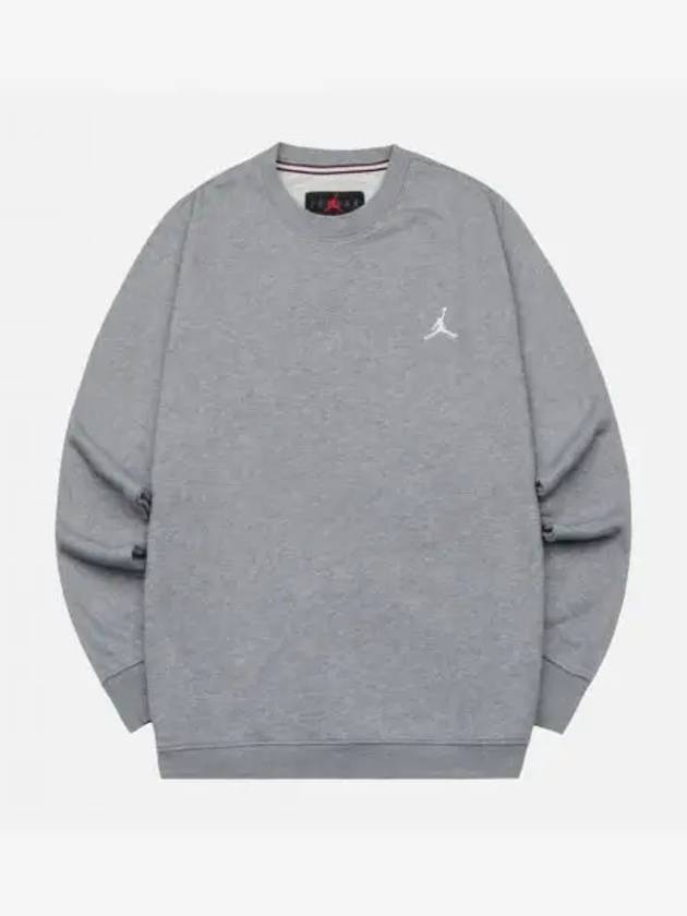 조던 에센셜 루프백 플리스 크루넥 스웨트셔츠 카본 헤더 화이트 아시아 Jordan Essential Loopback Fleece Crewneck Sweatshirt Carbon Heather White Asia