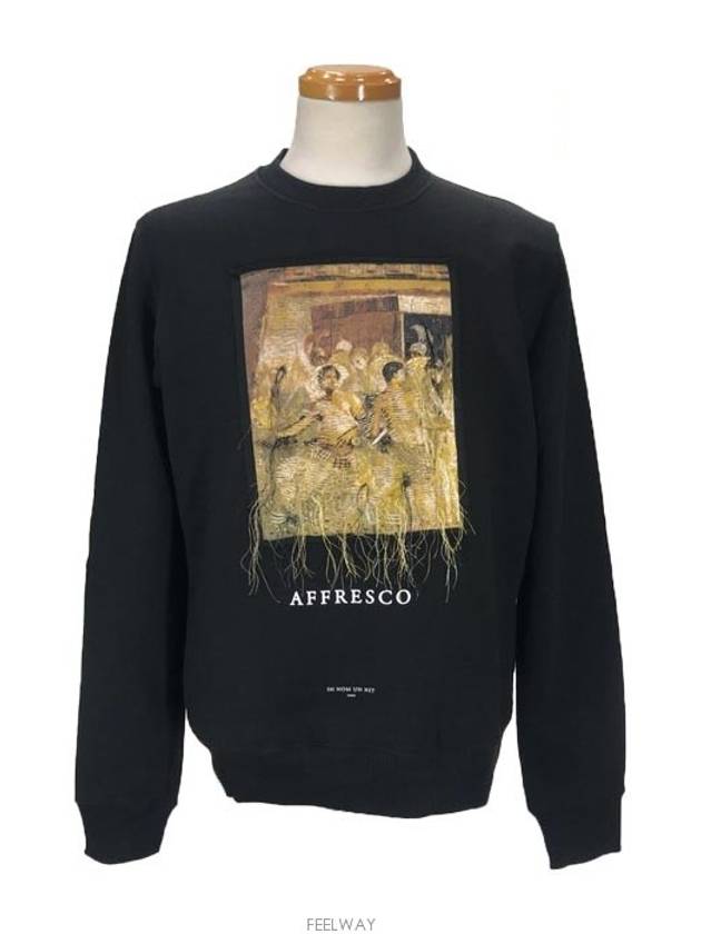 이놈어닛/NMW18245 009/RELAXED 블랙 스웨트 맨투맨