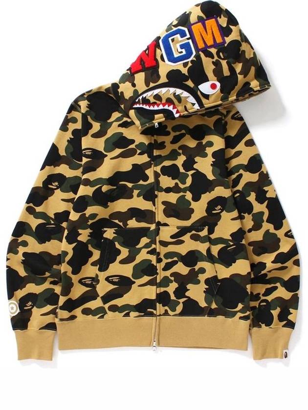 베이프 1st 카모 샤크 풀집 후디 옐로우