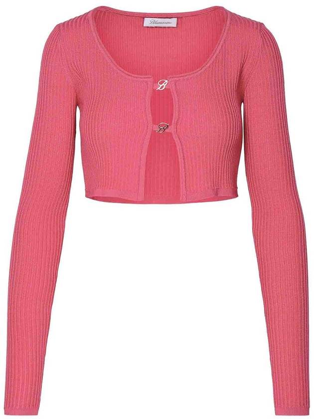 Blumarine Fuchsia Viscose Lend Cropped Sweater