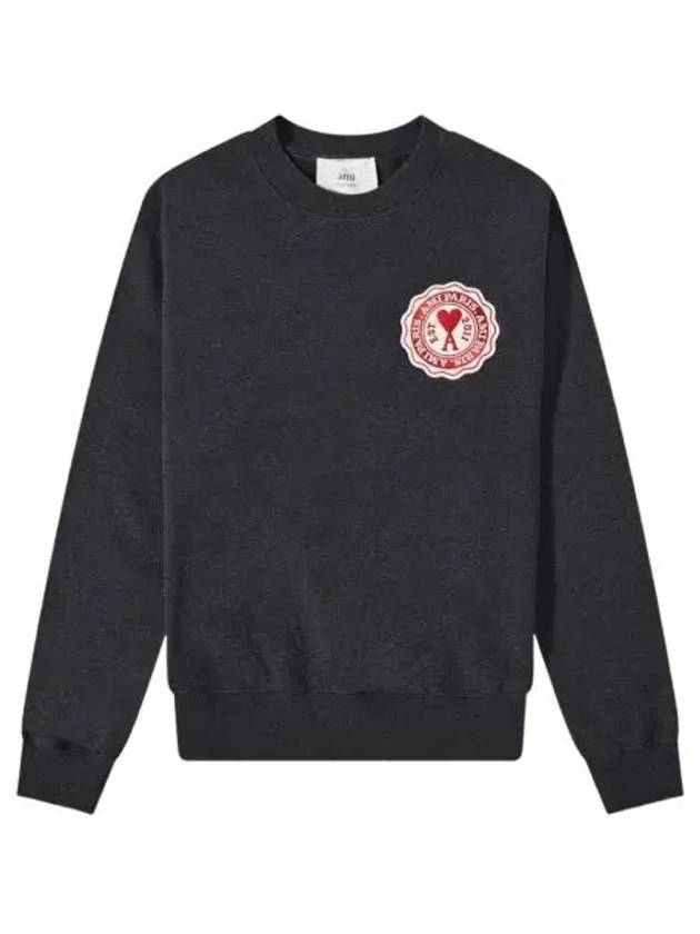 아미 패치 로고 스웨트셔츠 앤트러사이트 AMI de Coeur Patch Sweatshirt Anthracite
