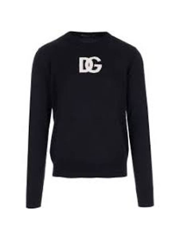 돌체앤가바나 로고 니트탑 블랙