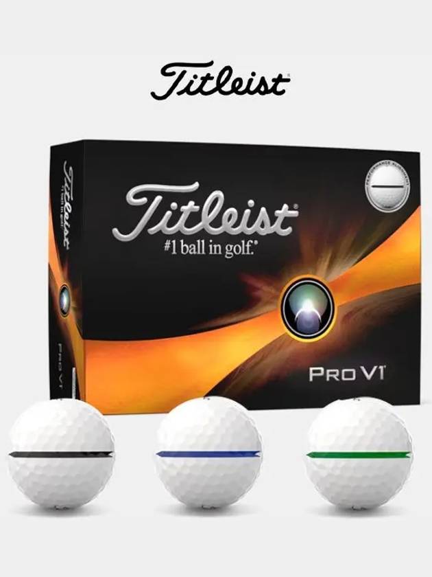타이틀리스트 아쿠쉬네트코리아정품 2024 Pro V1 퍼포먼스 얼라인먼트 골프볼 12구