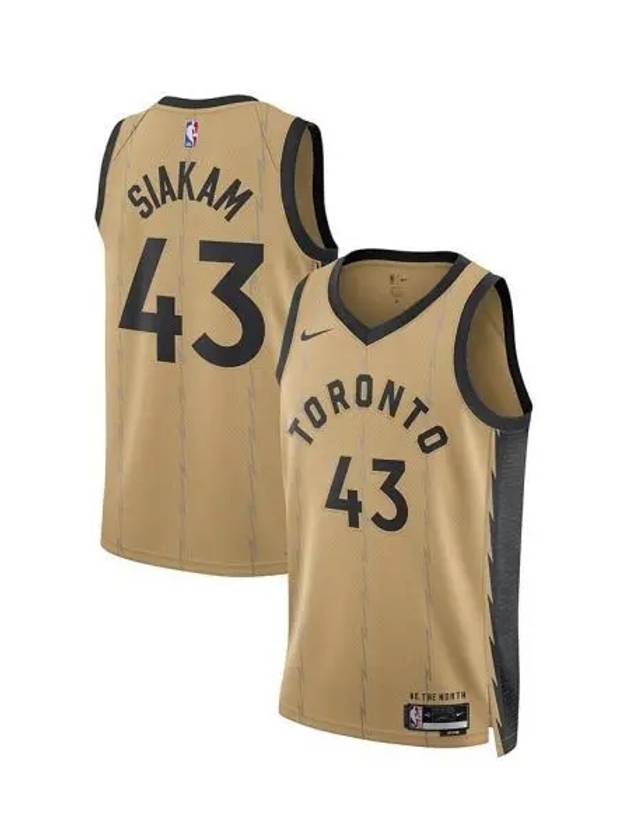 나이키 맨즈 and 우먼 파스칼 Siakam 골드 토론토 랩터스 2023 24 스윙맨 저지 시티 에디션 골드 8629067