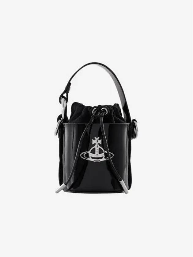 비비안 웨스트우드 샤이니 페이턴트 미니 데이지 백 블랙 Vivienne Westwood Shiny Patent Mini Daisy Bag Black
