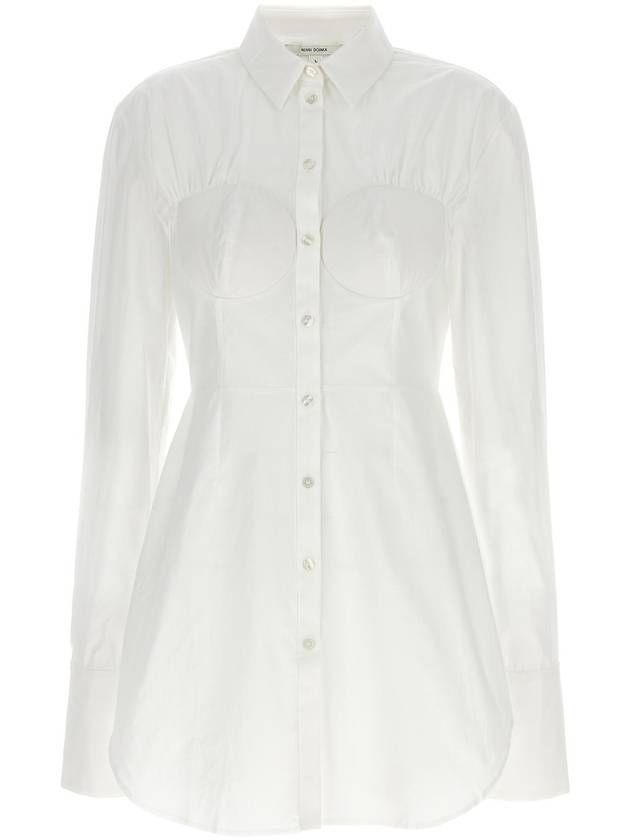 NENSI DOJAKA & 39 하이브리드& 39 셔츠 NDAW24SHT031WHITE