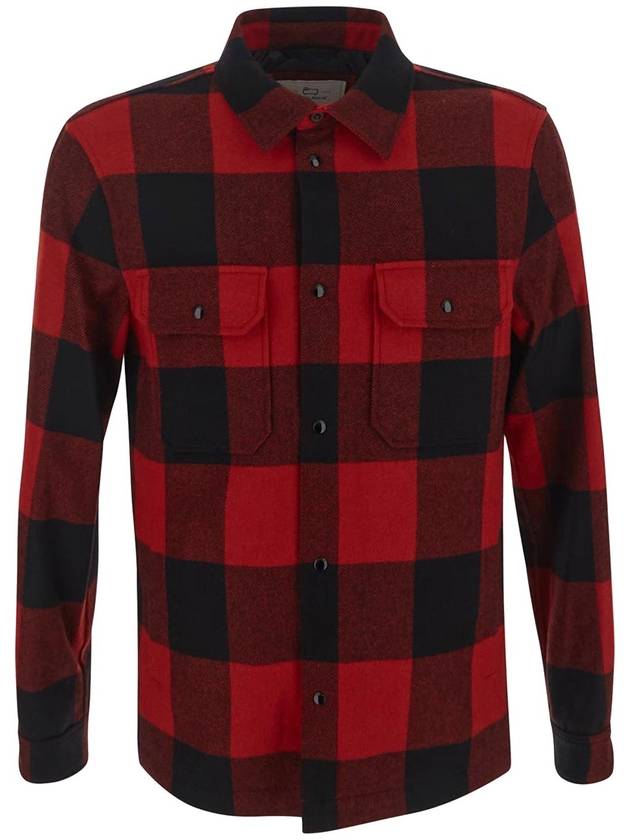 Woolrich overshirt in red flannel