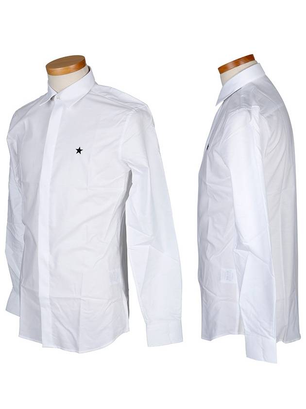 지방시 스타 자수 긴팔 셔츠 화이트