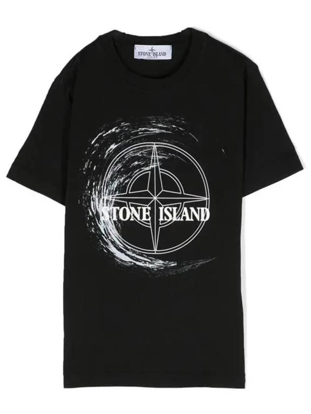24SS 스톤키즈 6 10 로고 반팔티셔츠 블랙