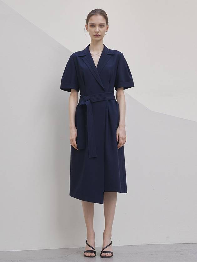 DEFEMME CLOUD OPEN DRESS NAVY