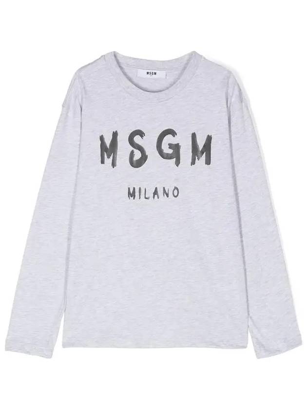 24FW MSGM키즈 스케치로고 긴팔티셔츠 그레이