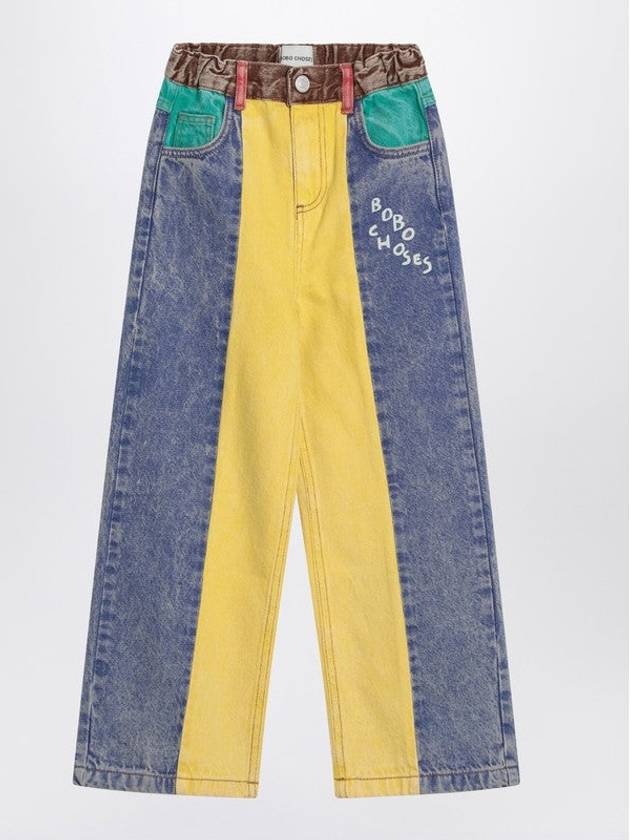 Colour-block Jeans With Logo