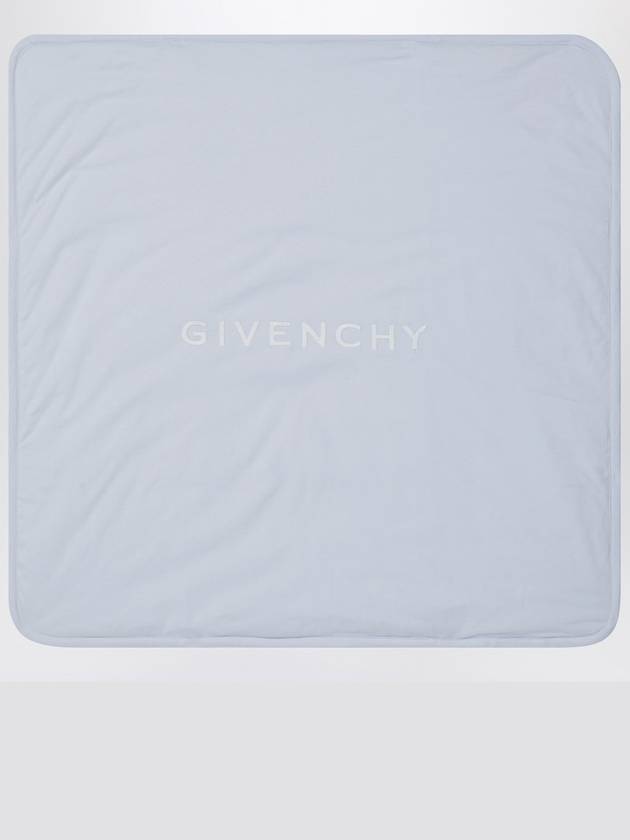 Givenchy Light blue cotton blanket with 4G pattern