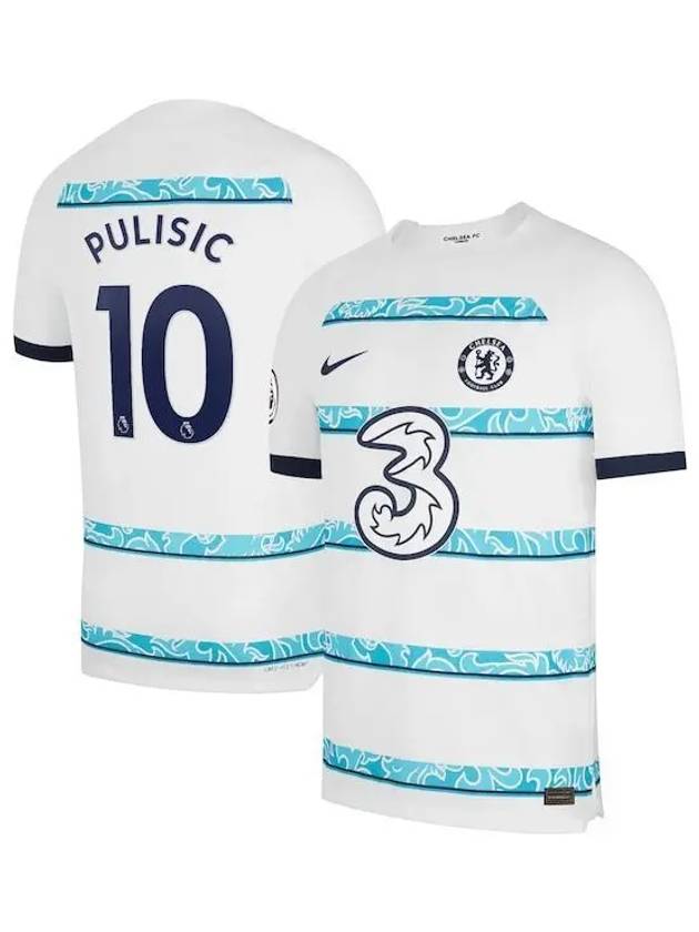 1028423 크리스티안 풀리시치 첼시 FC 나이키 2022 23 어웨이 베이퍼 매치 어센틱 플레이어 저지 화이트