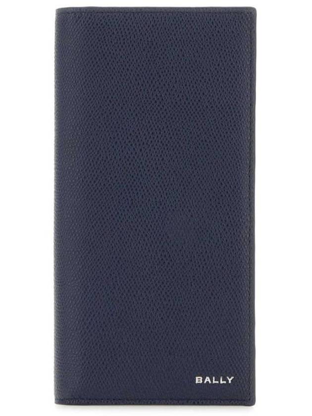 발리 로고 프린트 반지갑 블루