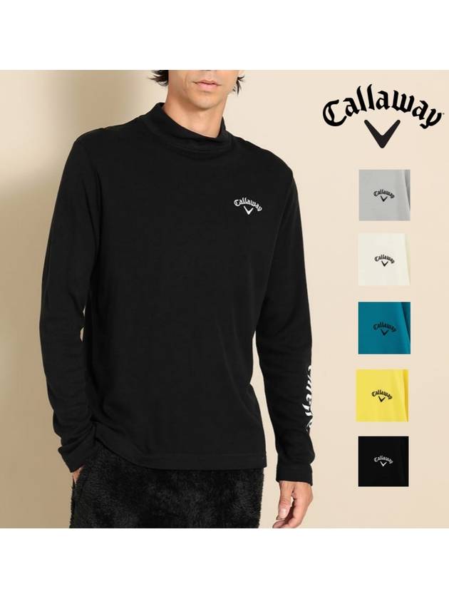 캘러웨이 23FW 골프웨어 겨울 남성 이너웨어 기모티셔츠 보온 반목긴팔티