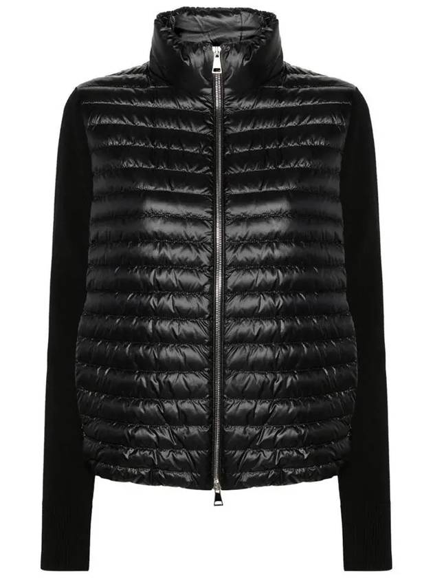 몽클레르 25SS 9B00026 M1131 999 여성 니트 믹스 패딩 블랙 가디건