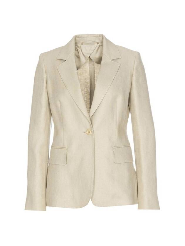 막스마라 여성 싱글 브레스트 블레이저 자켓 베이지