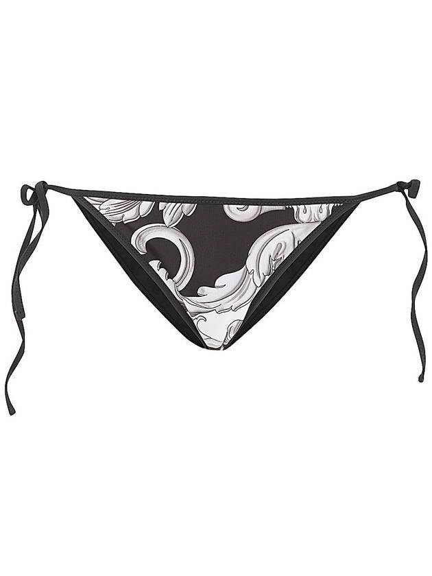 베르사체 여성 바로크 패턴 비키니 바텀 오버롤 블랙