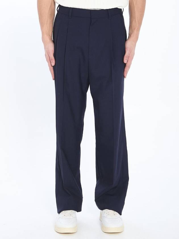카사블랑카 Tailored trousers with front pleats MPS25TR25701NAVY