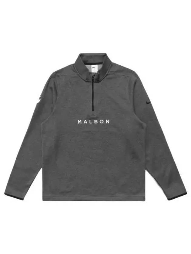 말본 골프 x 나이키 써마핏 빅토리 하프 집 탑 블랙 Malbon Golf X Nike Therma Fit Victory Half Zip Top Black Black