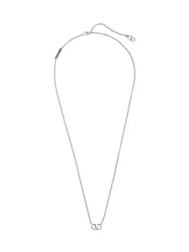 발렌티노 브이로고 시그니쳐 메탈 네클리스 팔라듐 Valentino Vlogo Signature Metal Necklace Palladium