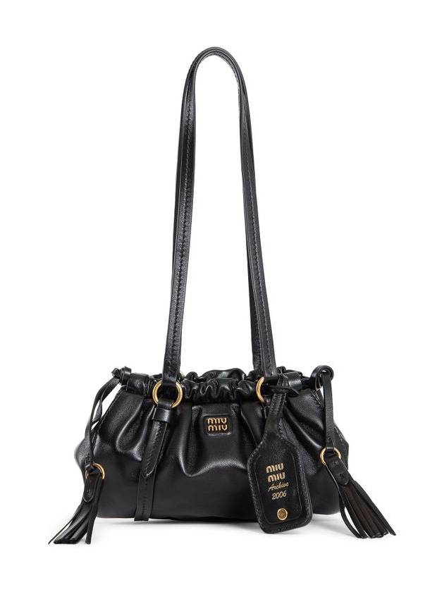 MIU MIU WOMAN BLACK SHOULDER BAGS