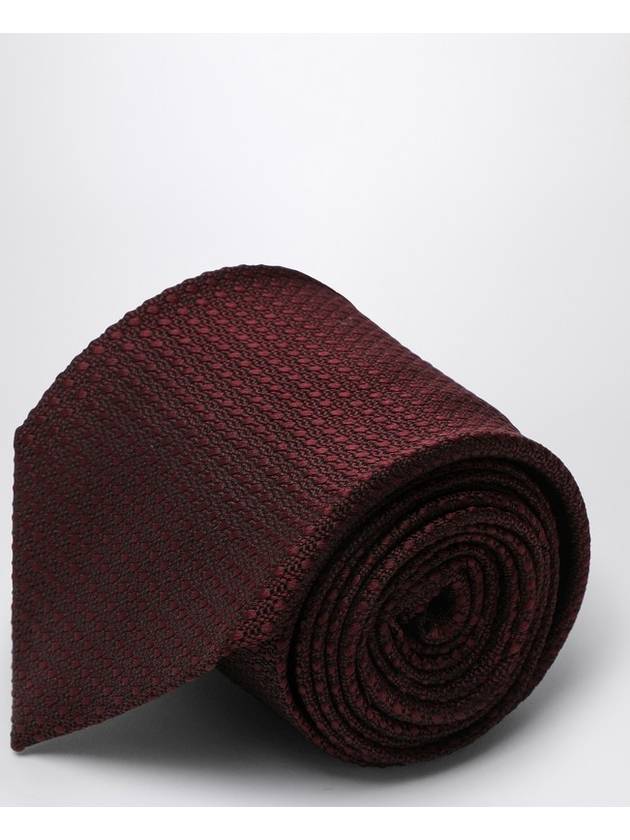 Destin Burgundy silk polka dot tie