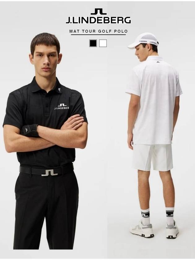 제이린드버그 반팔 카라티 남성 경량 매트 투어 골프 폴로 셔츠 24 SS