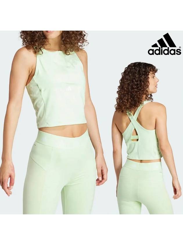 아디다스 나시 여성 백엑스 트레이닝 탱크 탑 티셔츠 세미그린스파크