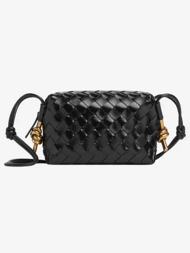 보테가 베네타 미니 루프백 카메라 백 블랙 Bottega Veneta Mini Loop Camera Bag Black