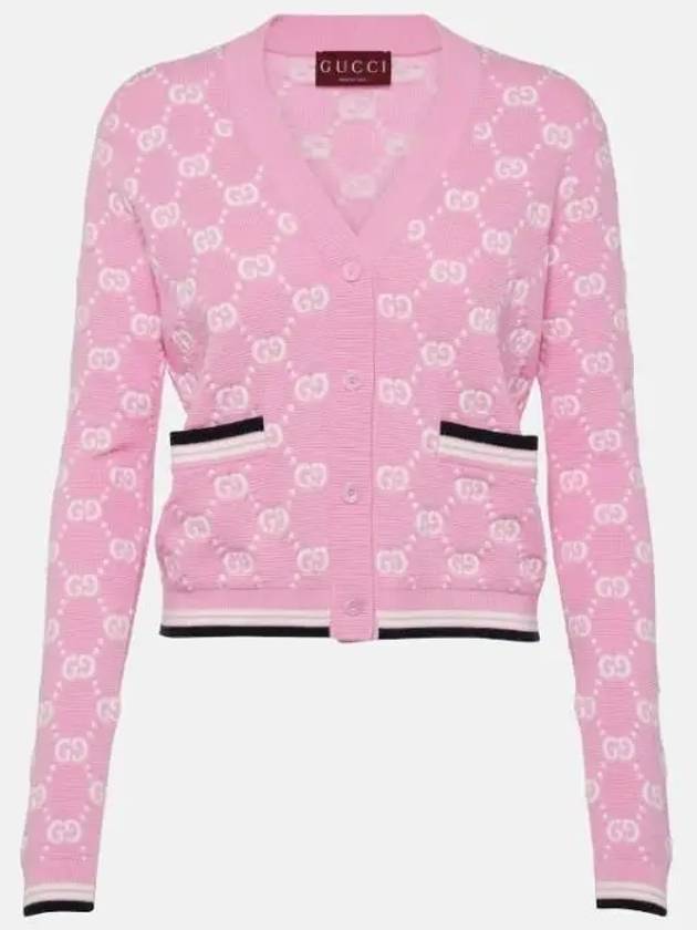 구찌 GG 캔버스 인타르시아 코튼 가디건