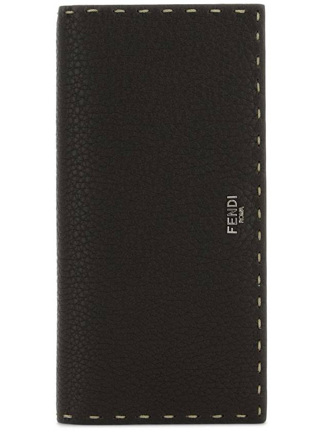FENDI 7M0355AP3C F1RI3 다크 브라운 가죽 지갑