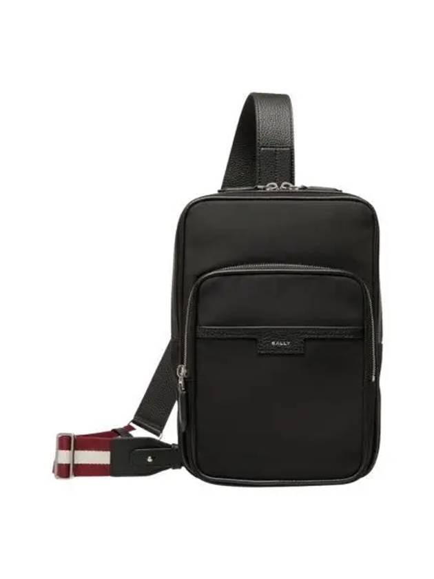발리 코드 나일론 슬링백 블랙 Bally Code Slingbag in Nylon Black