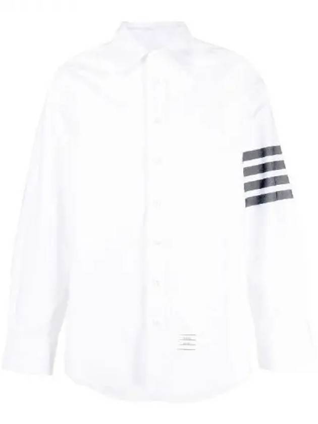 톰브라운 남성 4바 오버사이즈 옥스포드 긴팔 셔츠 화이트