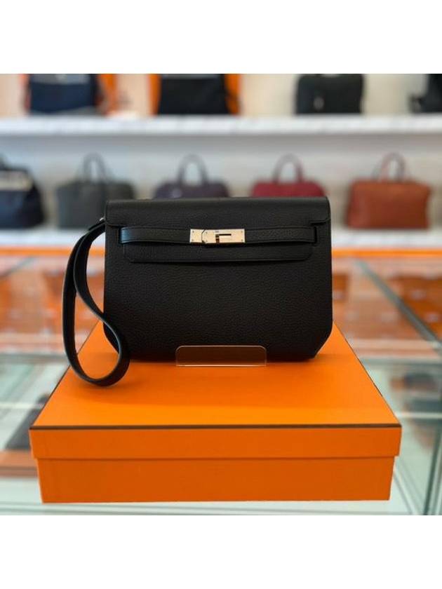 에르메스 켈리 25 데페슈 블랙 은장 토고 USED