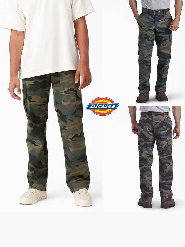 디키즈 바지 스트레이트 레그 카고 남자 팬츠 카모 DICKIE 딕키즈 미국